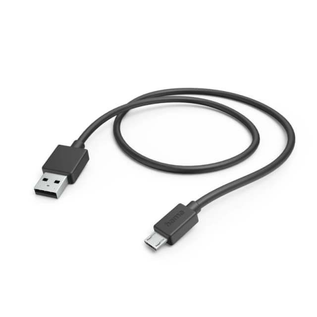 Hama Hama USB charging cable USB 2.0 USB-A plug, USB Micro-B plug 1m Black 00201584 00201584