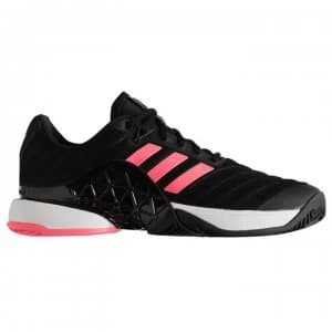adidas Barricade 2018 Mens Tennis Shoes - Black/Flash Red