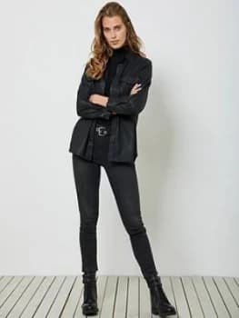 Mint Velvet Mint Velvet Coated Twill Shacket