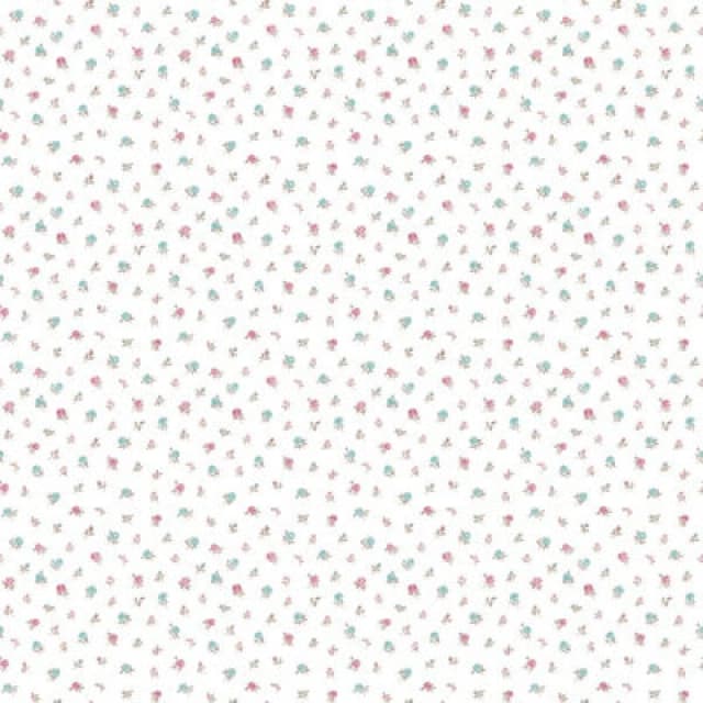 Galerie Country Cottage Red Blue Floral Toss Smooth Wallpaper