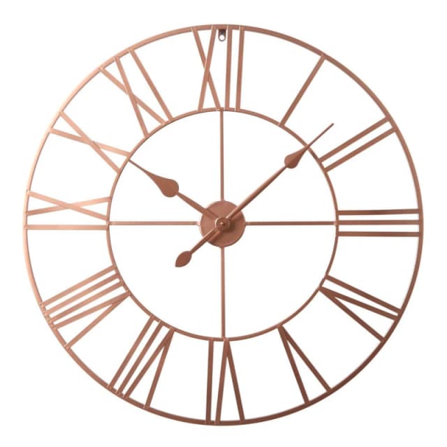 Home Garden Direct EOS - Skeleton Wall Clock with Roman Numerals - 80x80cm in Copper Size: 80x80cm Copper Unisex 80x80 cm