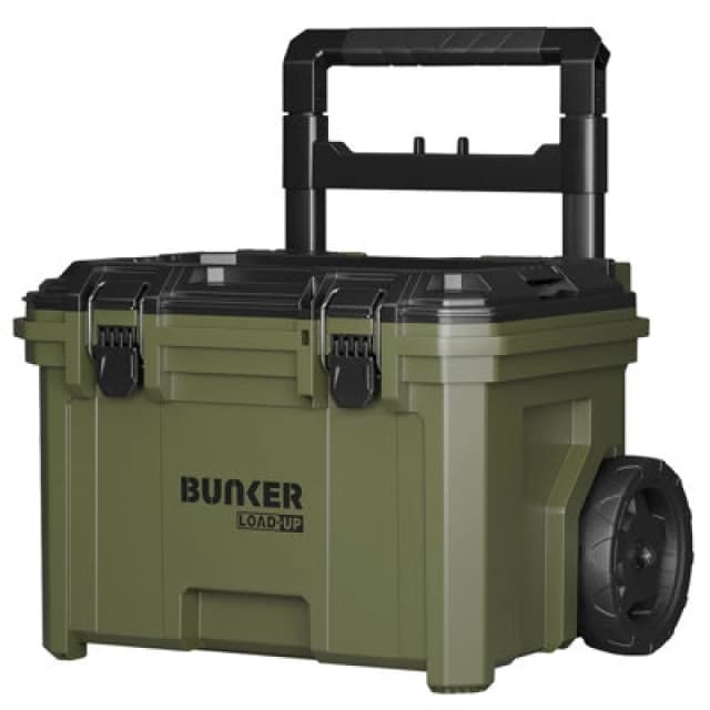 Draper Bunker Load Up Rolling Tool Box 340mm Wheeled Base Unit With Lockable Lid, Lift Out Tray & Ip65 Water Dust Protection