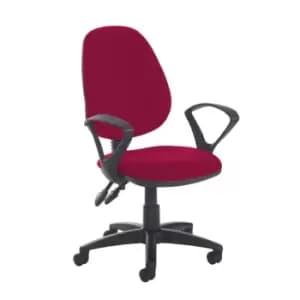 Dams MTO Jota High Back PCB Operator Chair with Fixed Arms - Ocean Blue