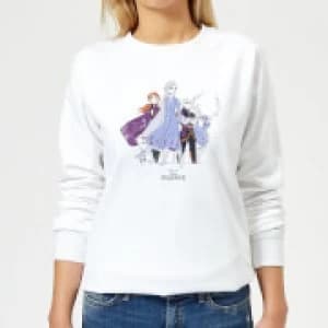 Frozen 2 Group Shot Womens Sweatshirt - White - L