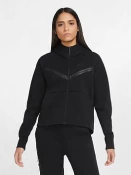 Nike NSW Tech Fleece Full Zip Hoodie - Black, Size L, Women