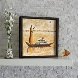 KZM424 Multicolor Decorative Framed MDF Painting