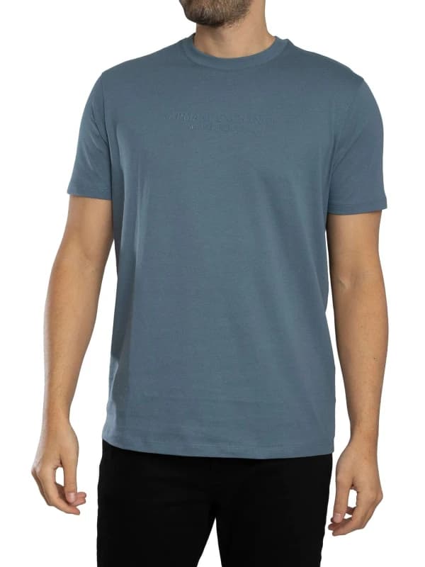 Armani Exchange Brand Graphic T-Shirt China Blue S