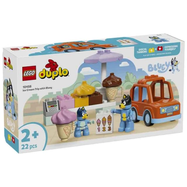 LEGO DUPLO Bluey Ice Cream Trip with Bluey Toddler Toy 10458