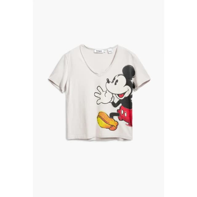 Desigual Womens T-Shirt Desigual Mickey Joker Blanc Female XS