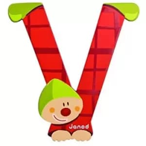Wooden Clown letter V