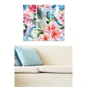 MDF73632807 Multicolor Decorative MDF Painting (3 Pieces)