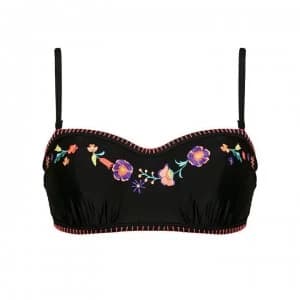 Figleaves Underwired Bandeau Bikini Top - BLACK