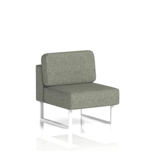 Brixworth Modular Seating Central Unit with White in Rivet Fabric - Vitreous