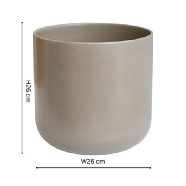 Ivyline Lisbon Planter Greige H26Cm D26Cm