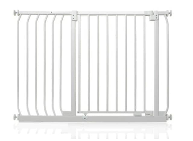 Safetots Elite Pressure Safety Gate, 107Cm - 116Cm, Matt White, Pressure Fit Stair Gate