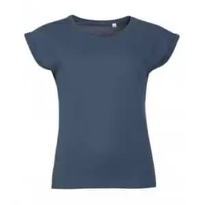SOLS Womens/Ladies Melba Plain Short Sleeve T-Shirt (L) (Denim)