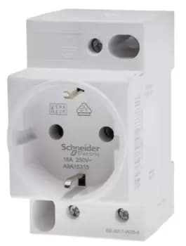 Schneider Electric German Mains Connector Type F - German Schuko, 16A, DIN Rail Mount, 250 V ac