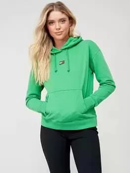 Tommy Jeans Badge Hoodie - Green, Size S, Women