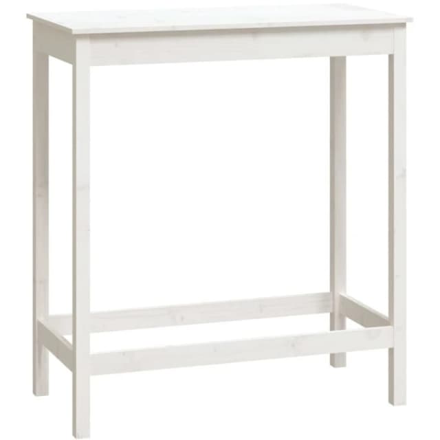 Vidaxl Bar Table White 100X50X110 Cm Solid Wood Pine, White 833266