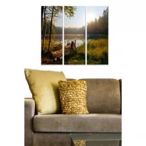 MDF275119325 Multicolor Decorative MDF Painting (3 Pieces)