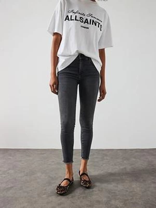 AllSaints Miller Push Up Jean - Black Size 30, Women Black W3QMQ Female 30