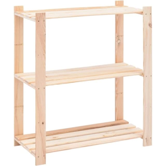 VIDAXL Vidaxl - 3-Tier Storage Rack 80x38x90cm Solid Pinewood 150kg 8719883735467