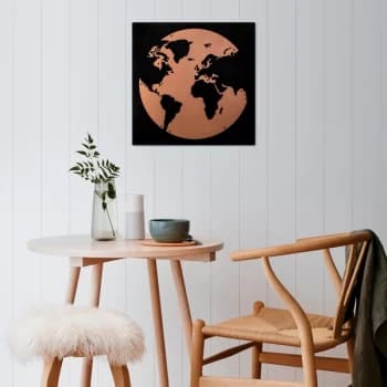 My World 2 - Copper Copper Black Decorative Metal Wall Accessory