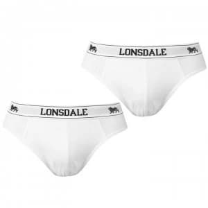 Lonsdale 2Pk Brief Mens - White