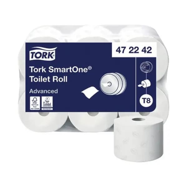Tork Tork T8 SmartOne Toilet Roll 2-Ply 1150 Sheets (Pack of 6) 472242 472242