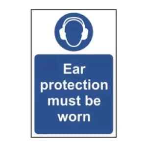 Ear protection must be worn - Sign - PVC (200 x 300mm)