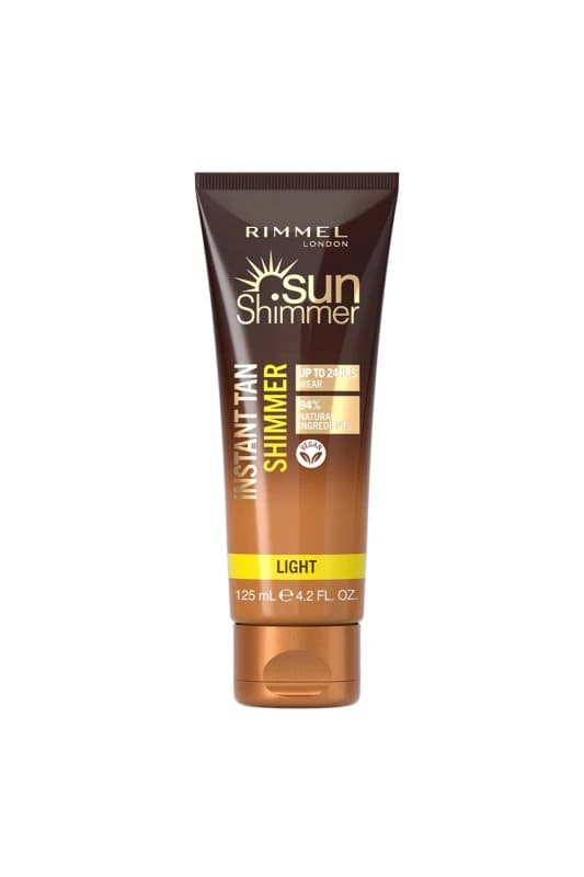 Rimmel London Womens Sunshimmer Instant Tan Shimmer Finish 125ml in Light Shimmer Light Shimmer Female 125ml