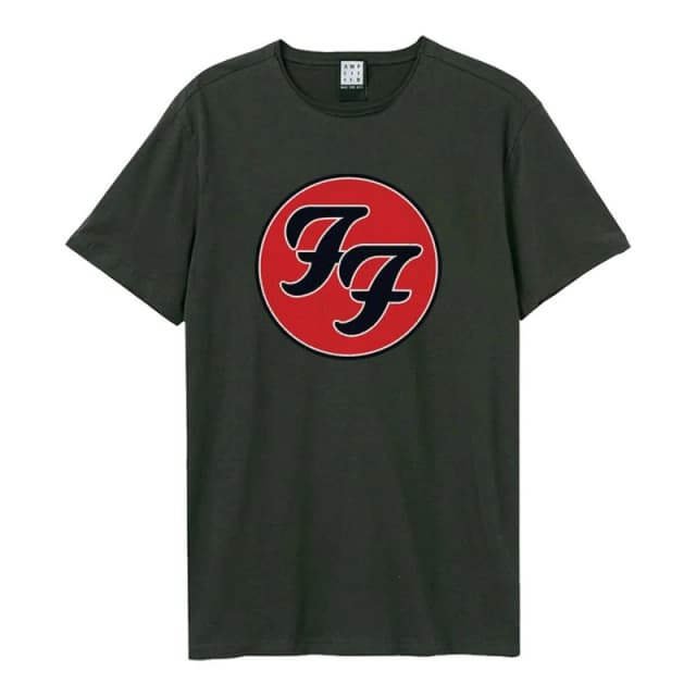 Amplified Amplified Men Foo Fighters Logo T-Shirt in Charcoal Size: Small Charcoal S Male 5063470005543