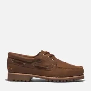 Timberland Mens Authentics 3 Eye Classic Suede Boat Shoes - Rust - UK 10