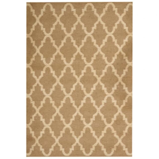 Beliani Rug Mermer Beige 160 X 230 Cm Jute
