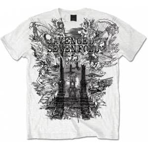 Avenged Sevenfold - Land of Cain Mens Small T-Shirt - White