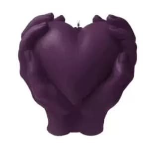 Heart In Hands Candle – Violet