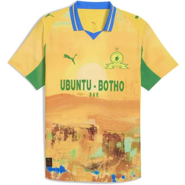 Puma x KidsSuper Mamelodi Sundowns Club Home Shirt 2025 2026 Adults Yellow/Green male S