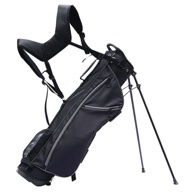 Gr8 Home Golf Stand Bag 7" 4 Way Divider Double Strap Black Grey Black Unisex