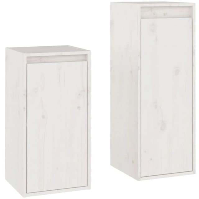 VIDAXL TV Cabinets 2 pcs White Solid Wood Pine Vidaxl 8720286927571