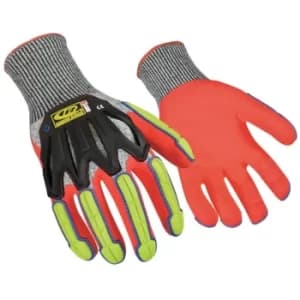 Medium Duty Impact Resistant Gloves Hi Viz Size 13