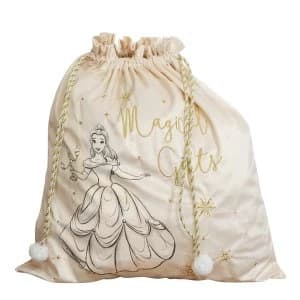 Disney Cream & Gold Velveteen Christmas Sack - Belle