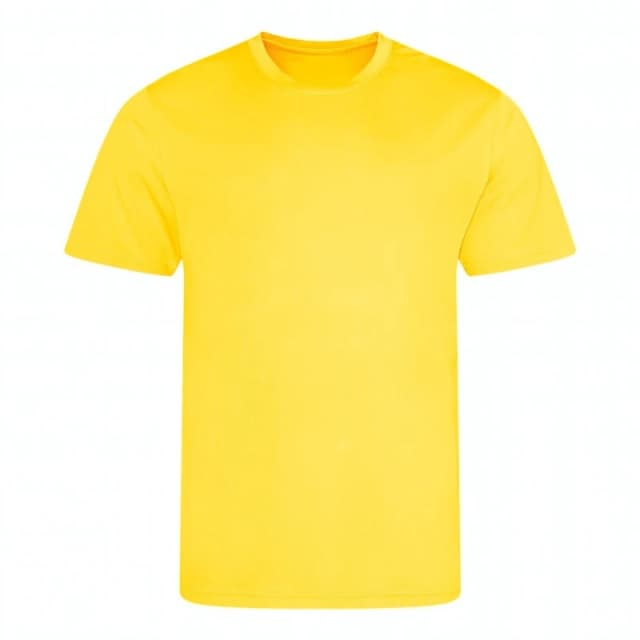 AWDis Cool Mens Plain Blue T-Shirt in Yellow Size: Small Yellow Male S