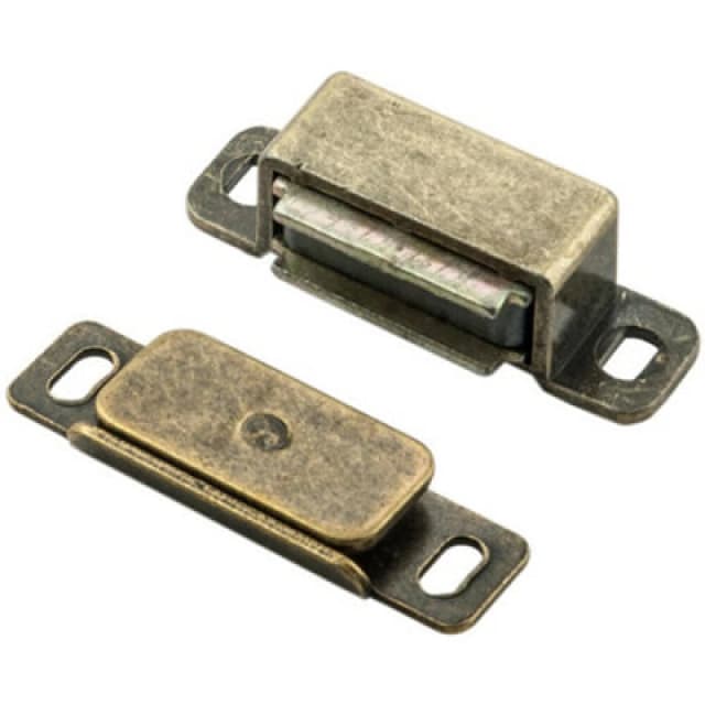 Loops Magnetic Cupboard Door Catch 37mm Fixing Centres 6kg Pull Florentine Bronze Multi unisex