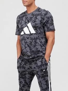 adidas Future Icon Camo T-Shirt - Grey Size M Men