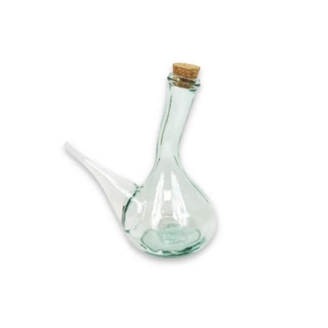 Verano Spanish Ceramics Recycled Glass Spanish Porron Decanter/pourer With Cork 500Ml - 17Cm (W) X 21Cm (H)