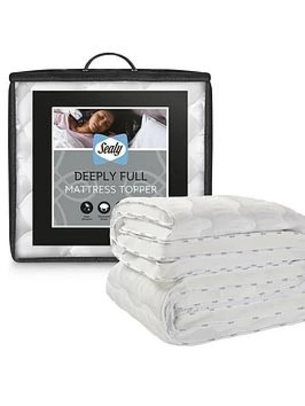 Sealy Deeply Full Mattress Topper - White White VIMI3 Unisex Super King