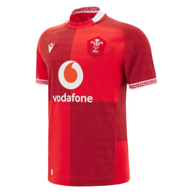 Macron Wales Rugby Union Home Shirt 2025 Adults Red male 2X Large