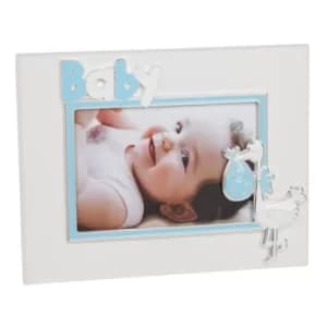 Baby Stork Frame Blue 6x4