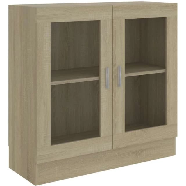 VIDAXL Vidaxl - Vitrine Cabinet Sonoma Oak 82.5x30.5x80cm Engineered Wood 8720286134269