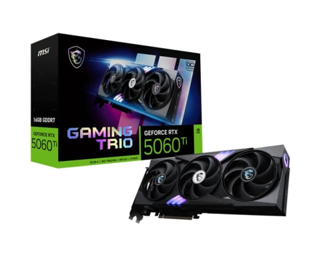 MSI GeForce RTX 5060 Ti 16G GAMING TRIO OC 16GB GDDR7 Graphics Card - G506T-16GTC